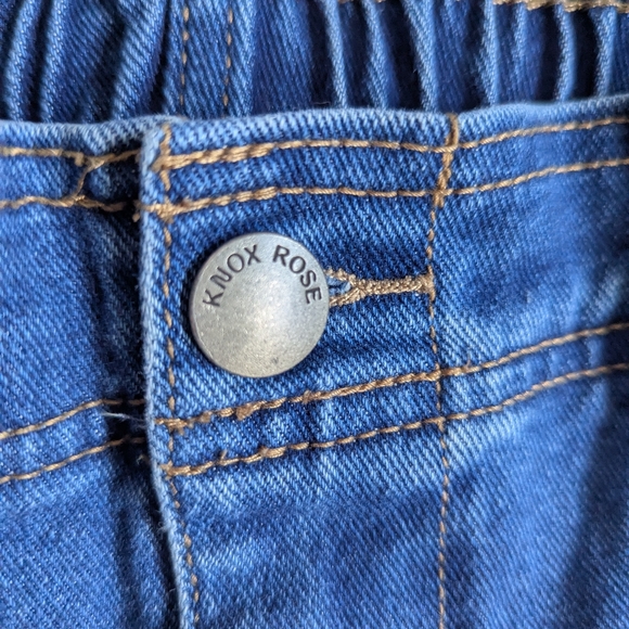 Women's KNOX ROSE Blue Straight Leg High Waist Mom Jeans 34/29 - Picture 5 of 11